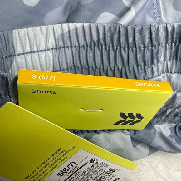 All In Motion Girl's Size Small 6/7 T.Blue Multicolor Running Athletic Shorts - Picture 5 of 8